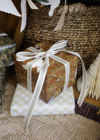 Festive Birds Christmas Wrapping Paper - Umber
