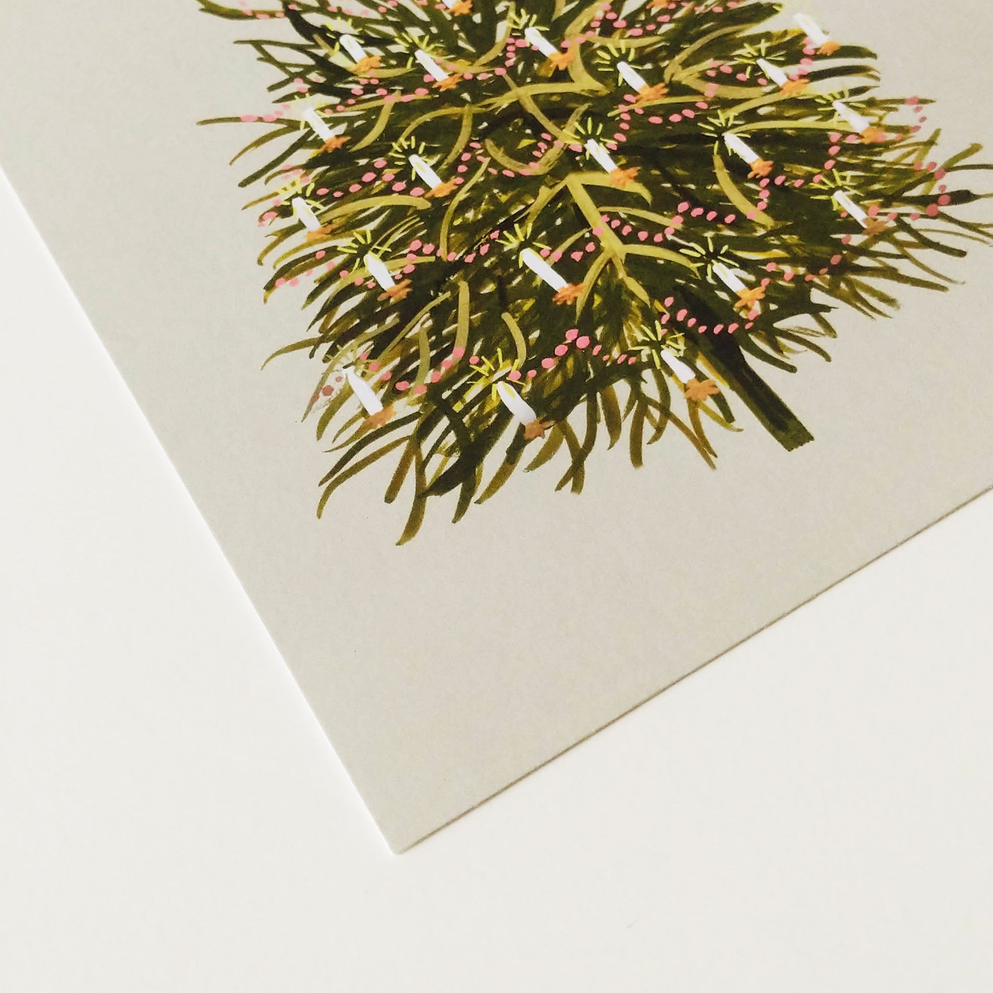 Illustrated Christmas Tree Print