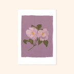 Purple Rose Floral Botanical Art Print