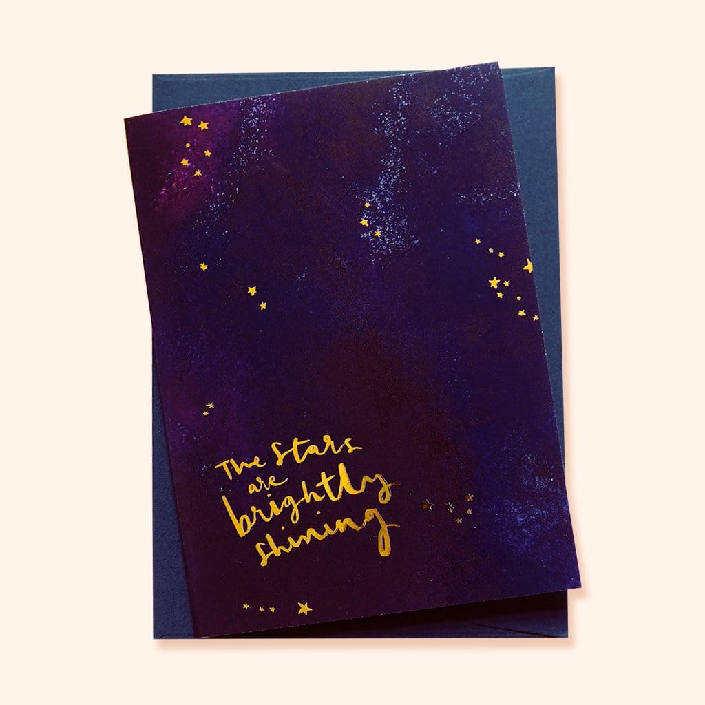 Galaxy Christmas Card - “Brightly Shining”