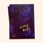 Starry Night Christmas Card - “Merry & Bright”