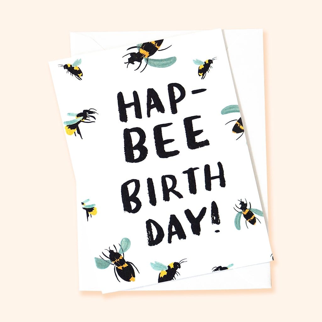 British Bee Birthday Card