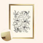 Flower Line Art Love Print - Just Because I Love You