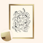 Minimal Floral Art Print - The Birds, The Bees