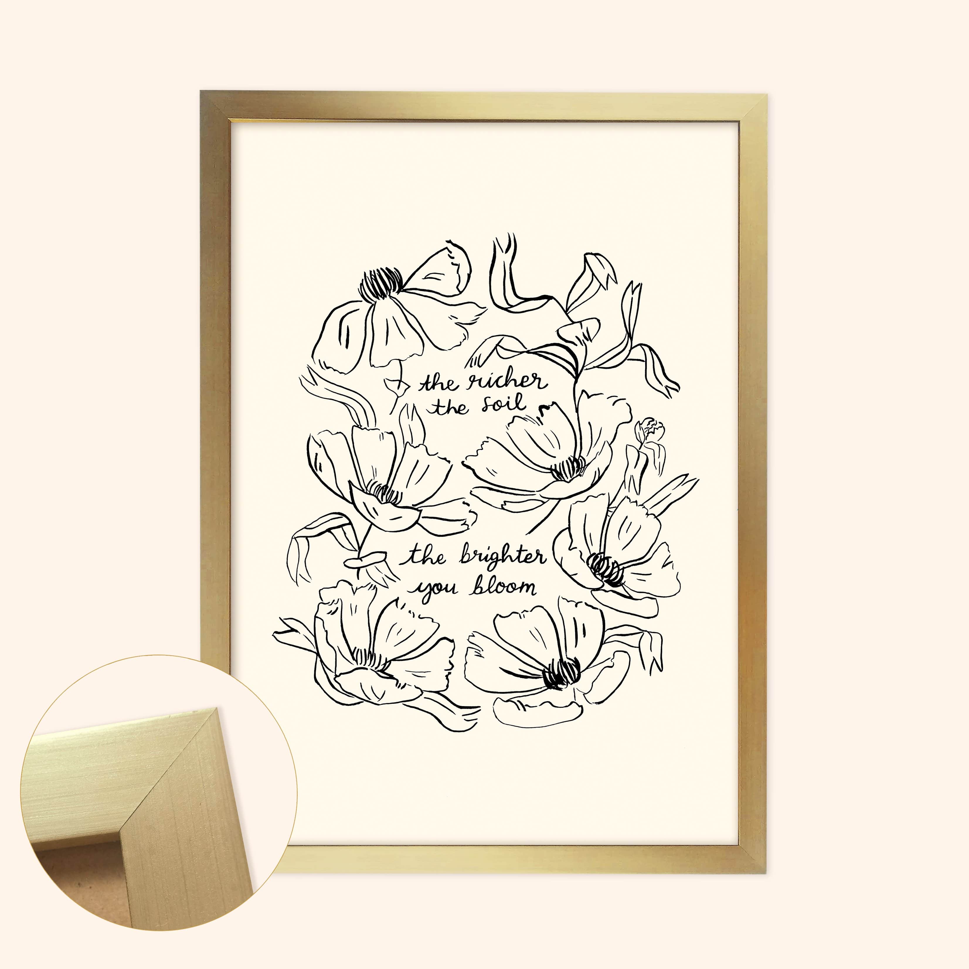 Floral Self Care Print - The Brighter You Bloom