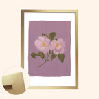 Purple Rose Floral Botanical Art Print