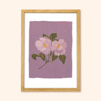Purple Rose Floral Botanical Art Print