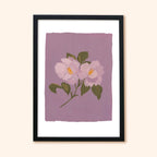 Purple Rose Floral Botanical Art Print