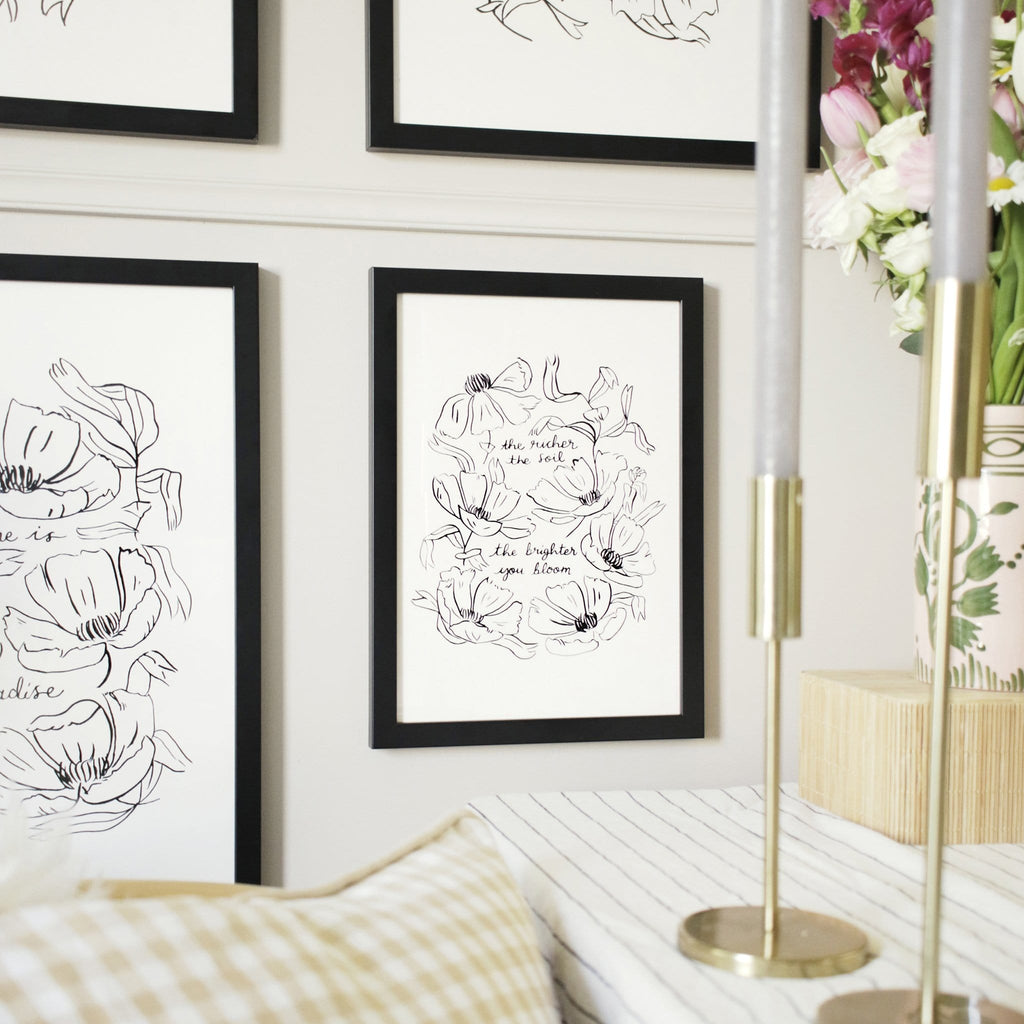 Floral Self Care Print - The Brighter You Bloom
