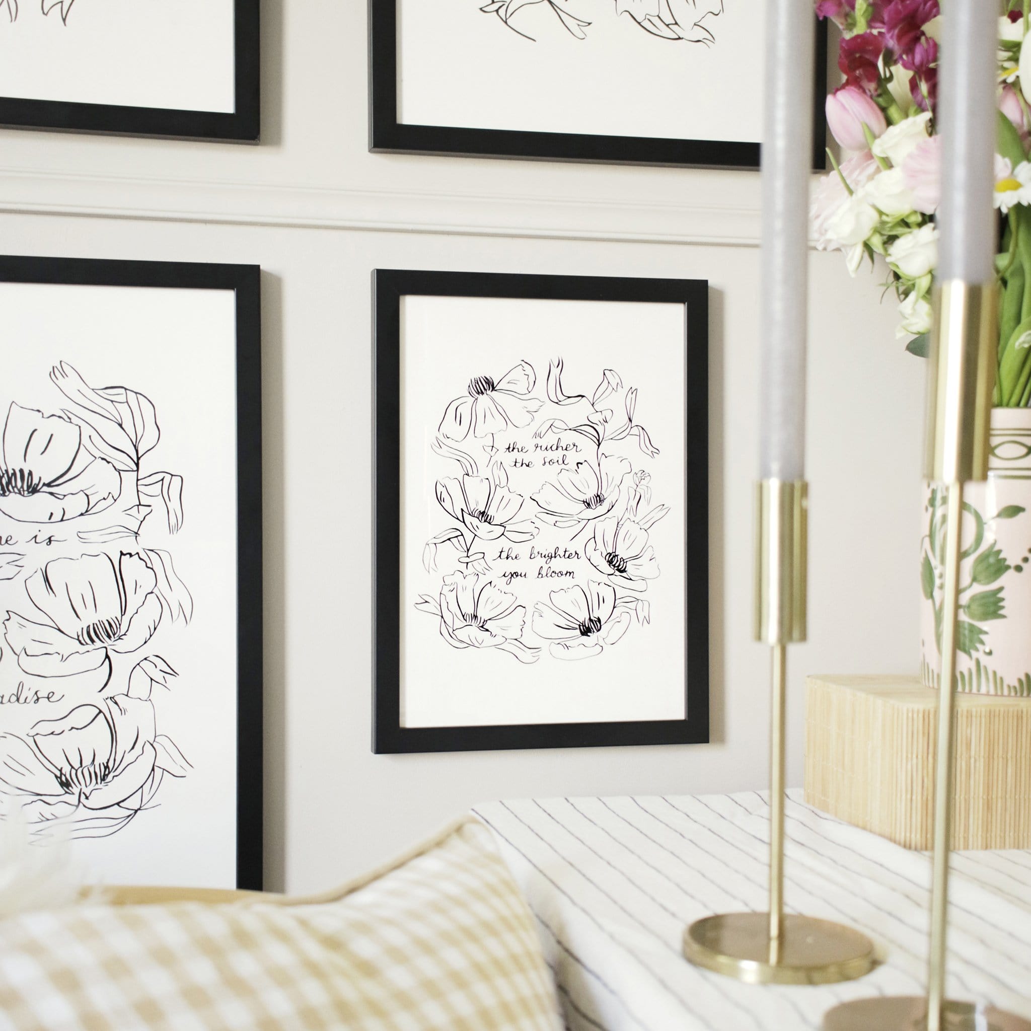 Floral Self Care Print - The Brighter You Bloom