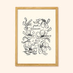 Flower Line Art Love Print - Just Because I Love You