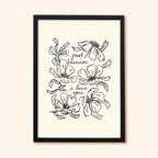 Flower Line Art Love Print - Just Because I Love You