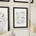 Flower Line Art Love Print - Just Because I Love You