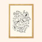 Flower Line Art Print - Forever and Ever