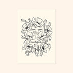 Flower Outline Art Print - Love You Beautiful