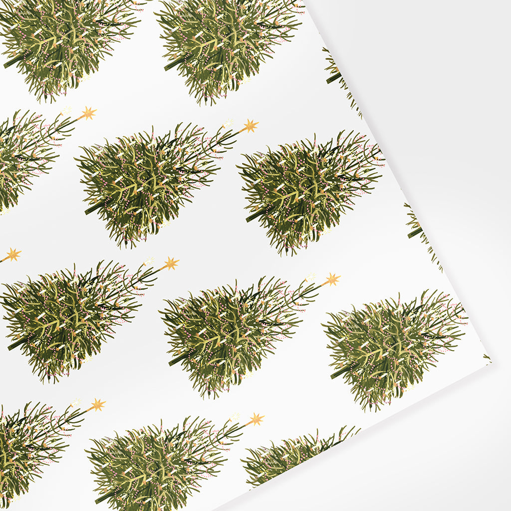 Christmas Tree Pattern Wrapping Paper Sheet