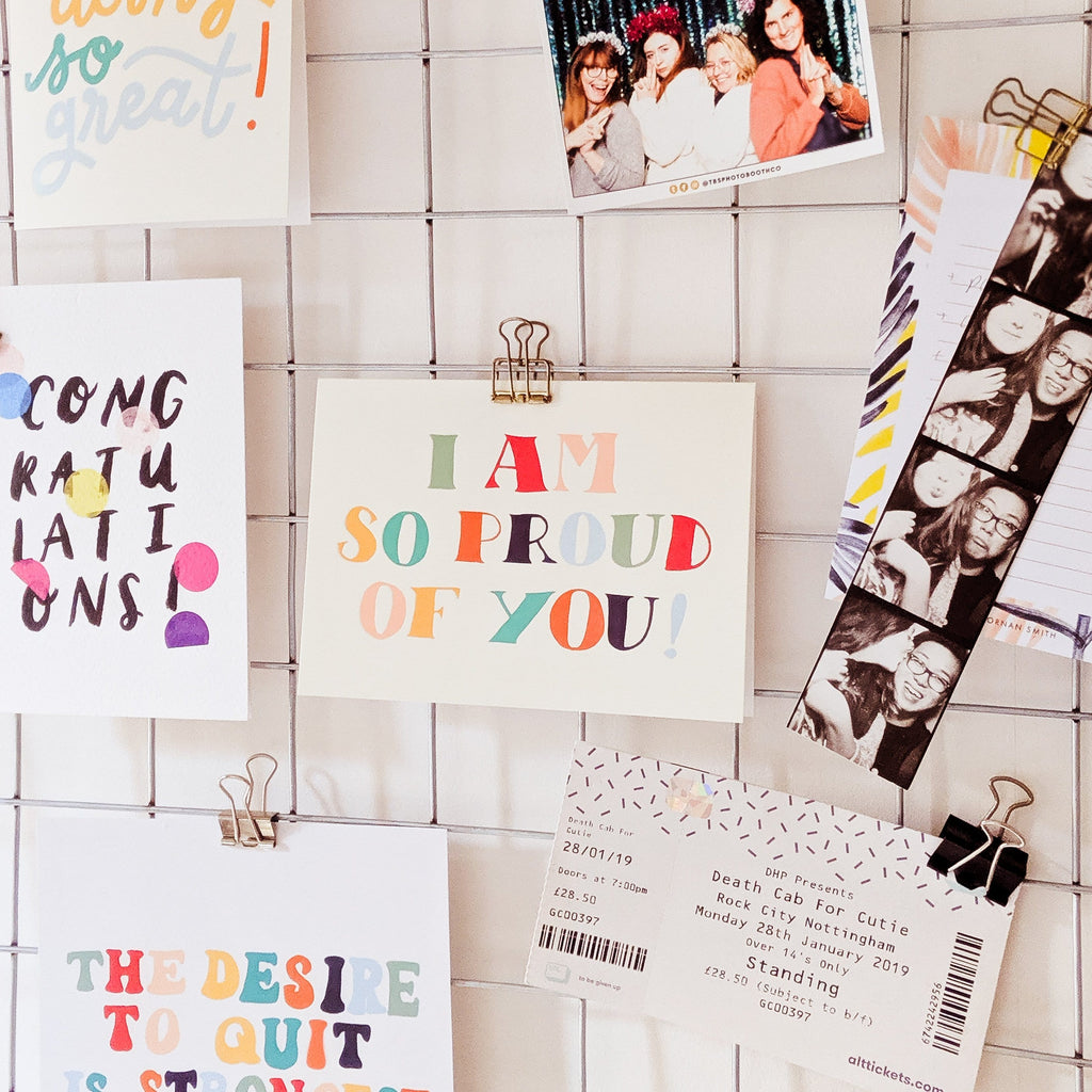 Rainbow Lettering “Proud of You” Card