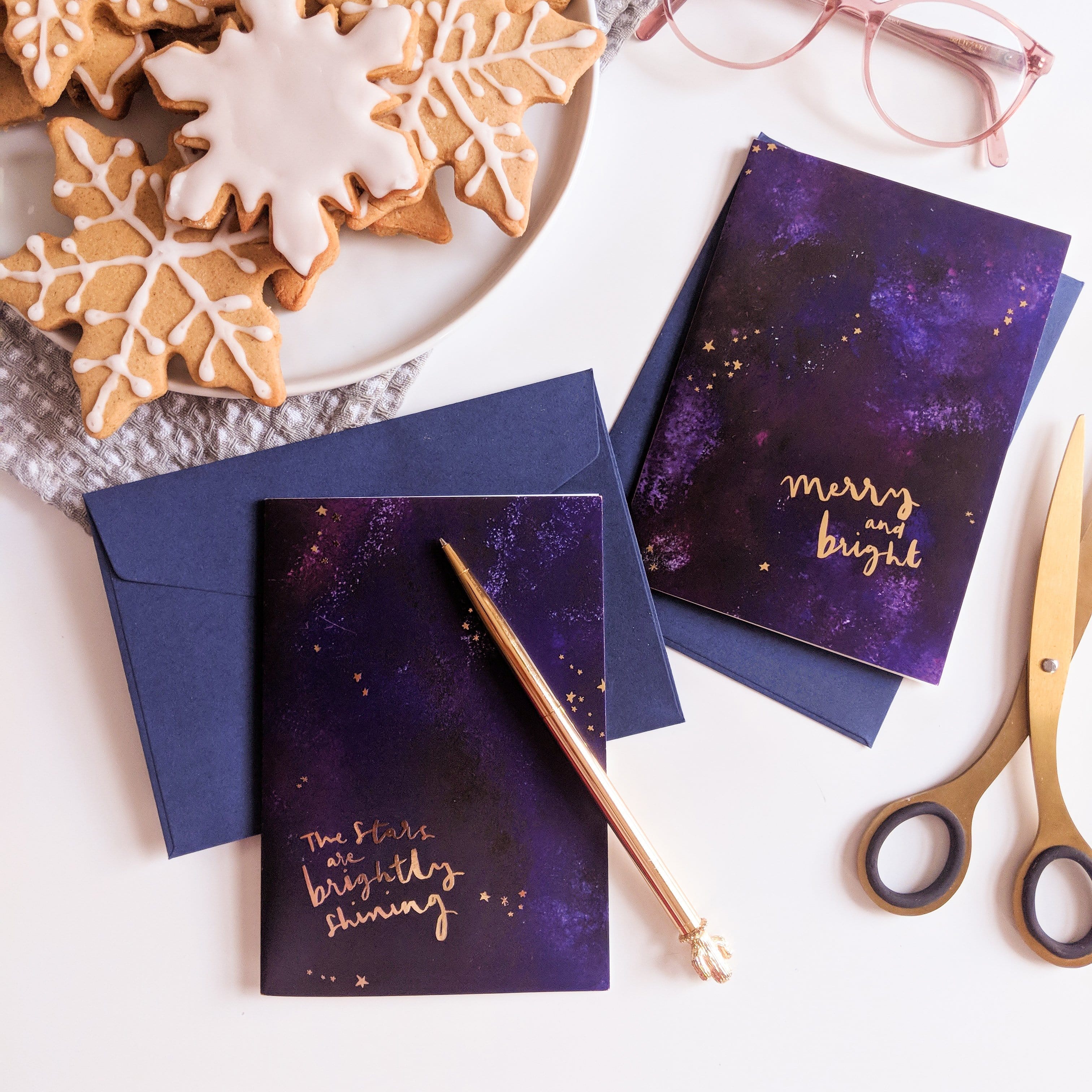 Galaxy Christmas Card - “Brightly Shining”