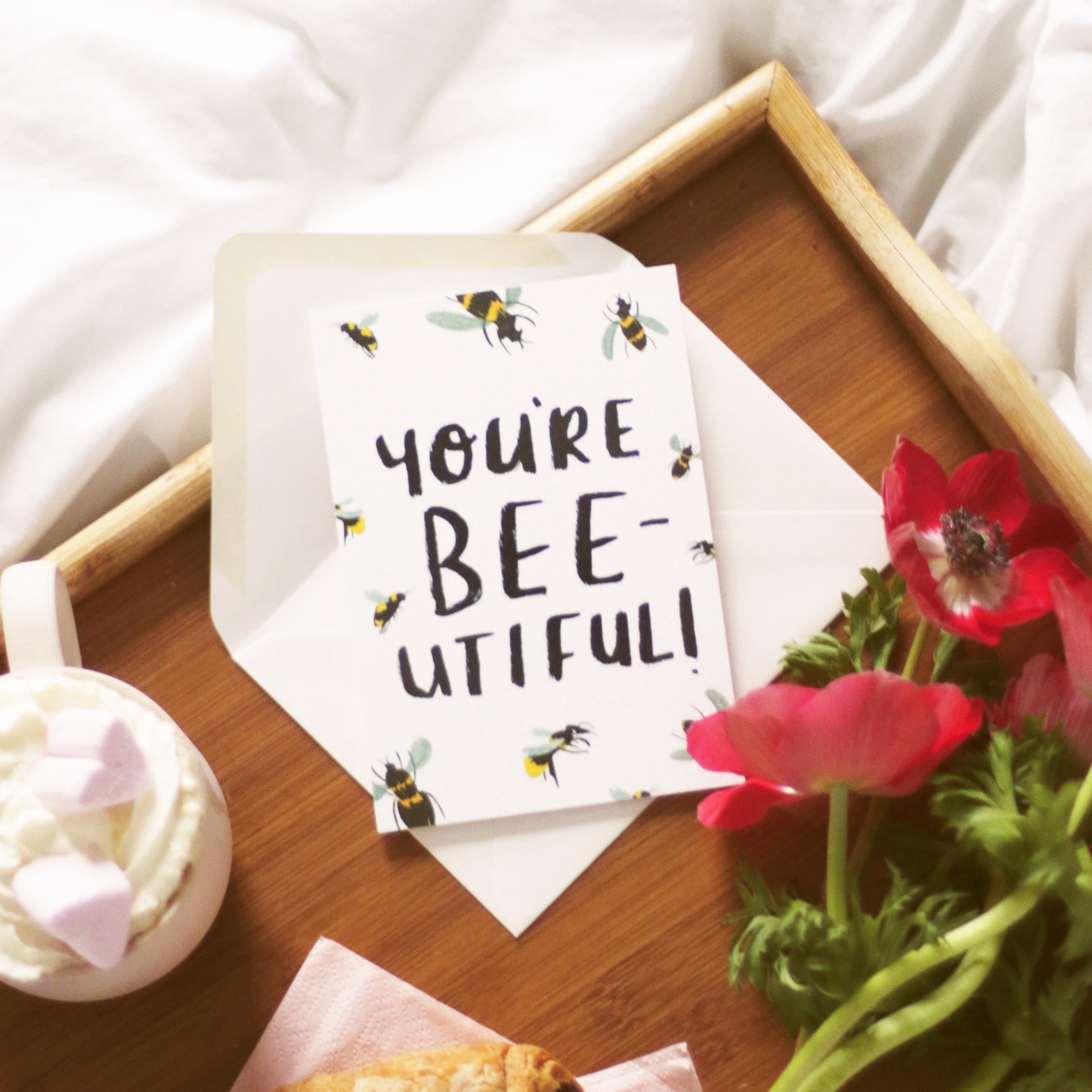 You're BEE-utiful! Greetings Card