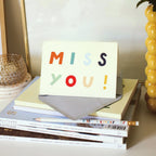 “MISS YOU!” Rainbow Friendship Card
