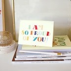 Rainbow Lettering “Proud of You” Card