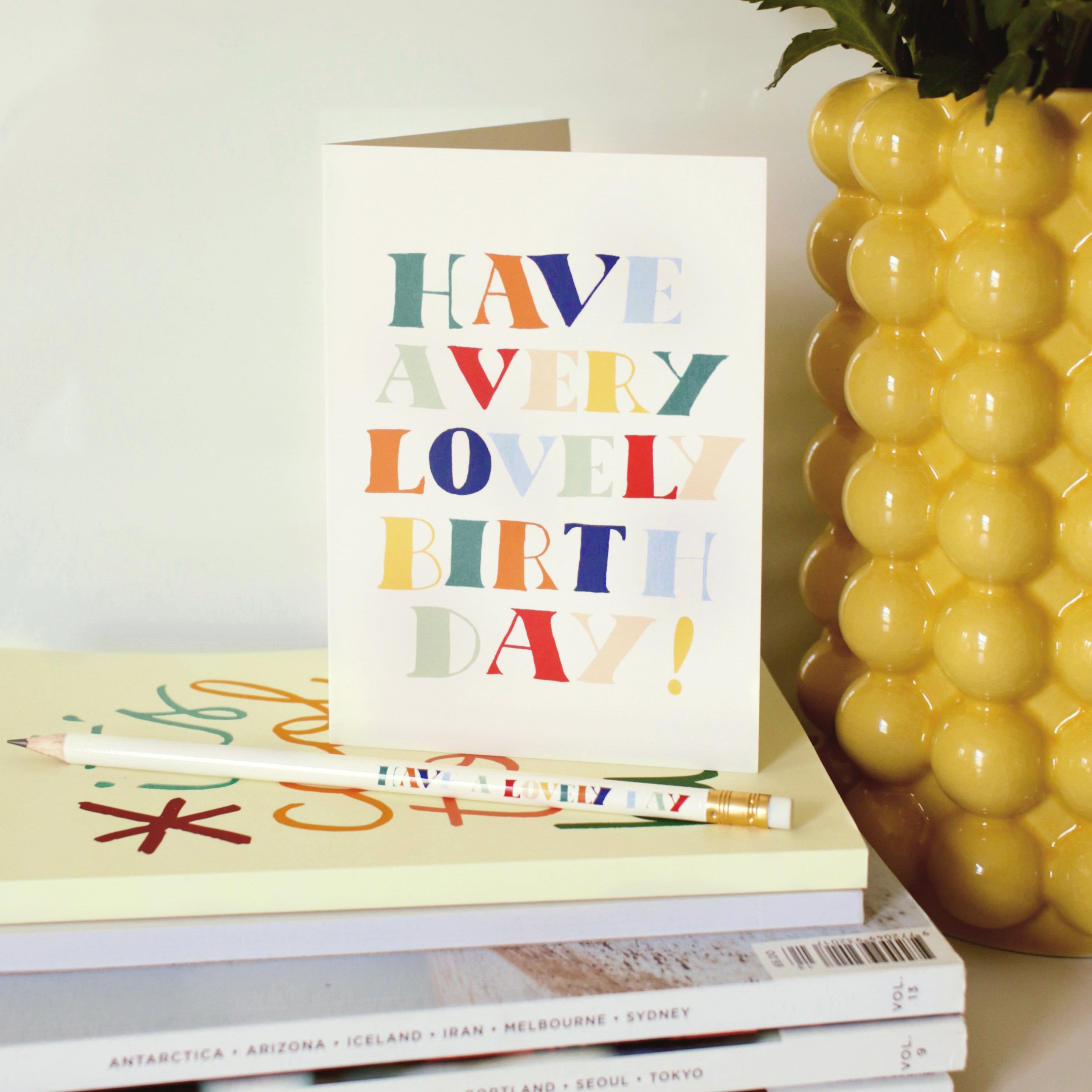 Rainbow Lettering Birthday Card