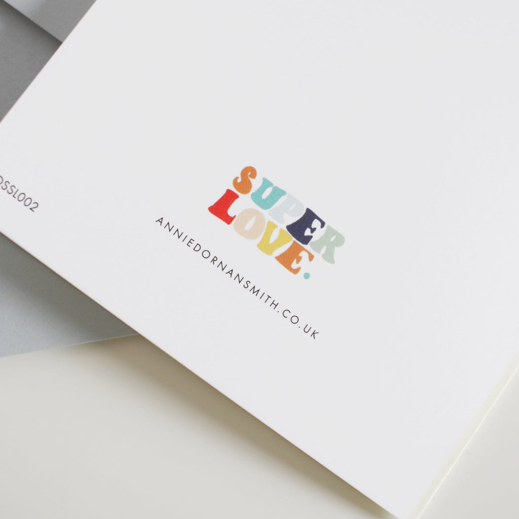 Rainbow Lettering Engagement Card