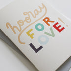 Rainbow Lettering Engagement Card