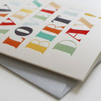Rainbow Lettering Birthday Card