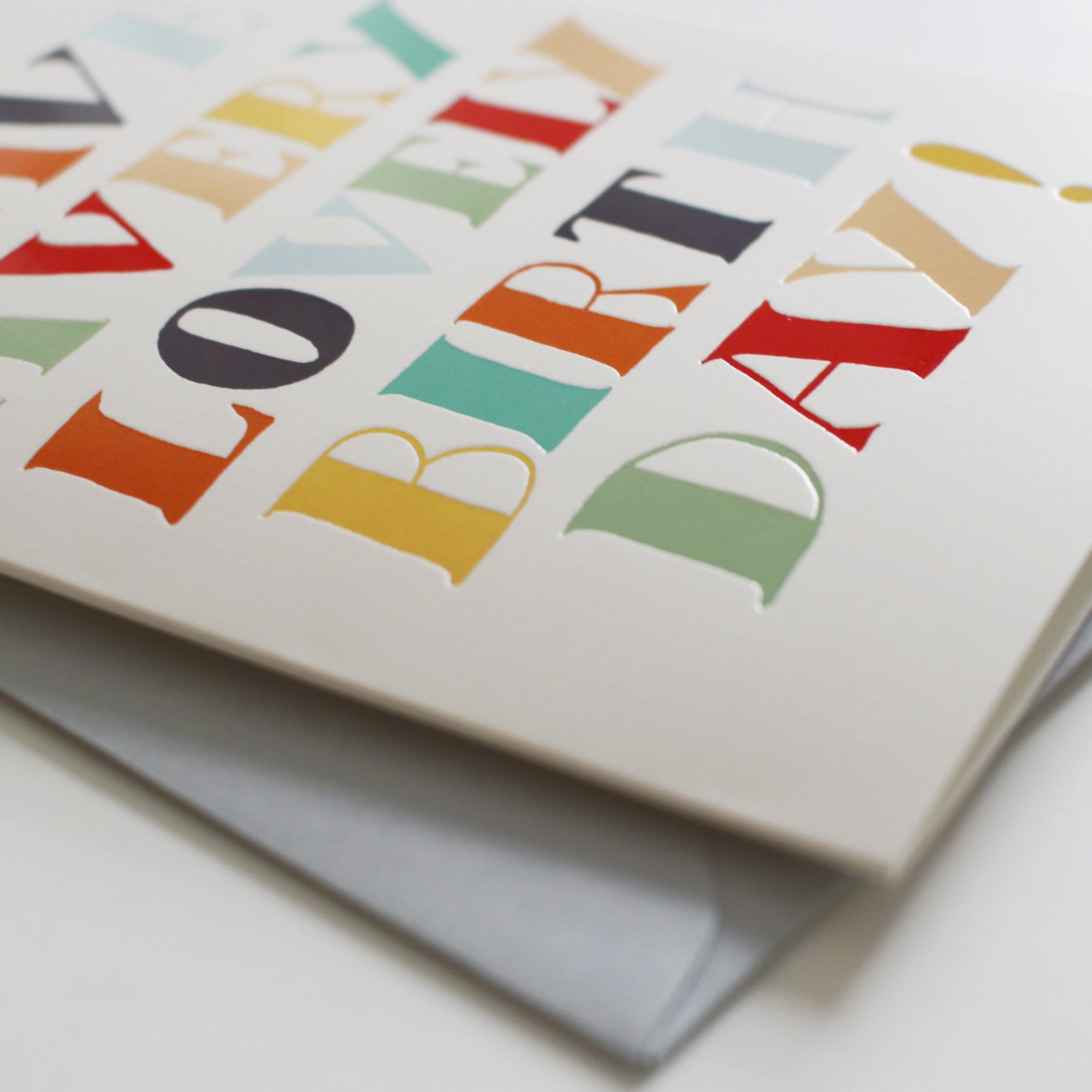 Rainbow Lettering Birthday Card
