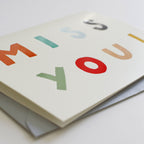 “MISS YOU!” Rainbow Friendship Card