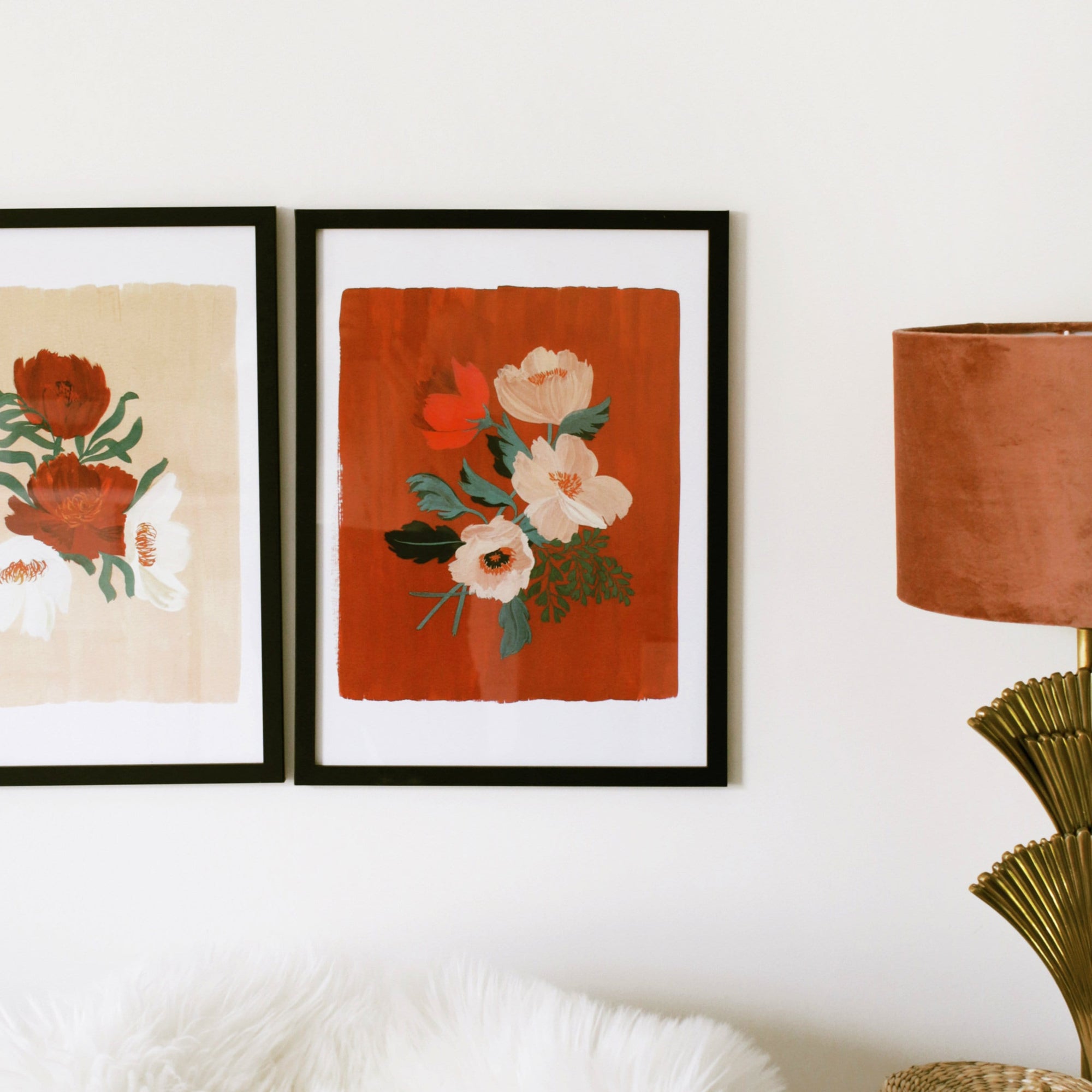 Red Floral Botanical Giclee Print - Anemone