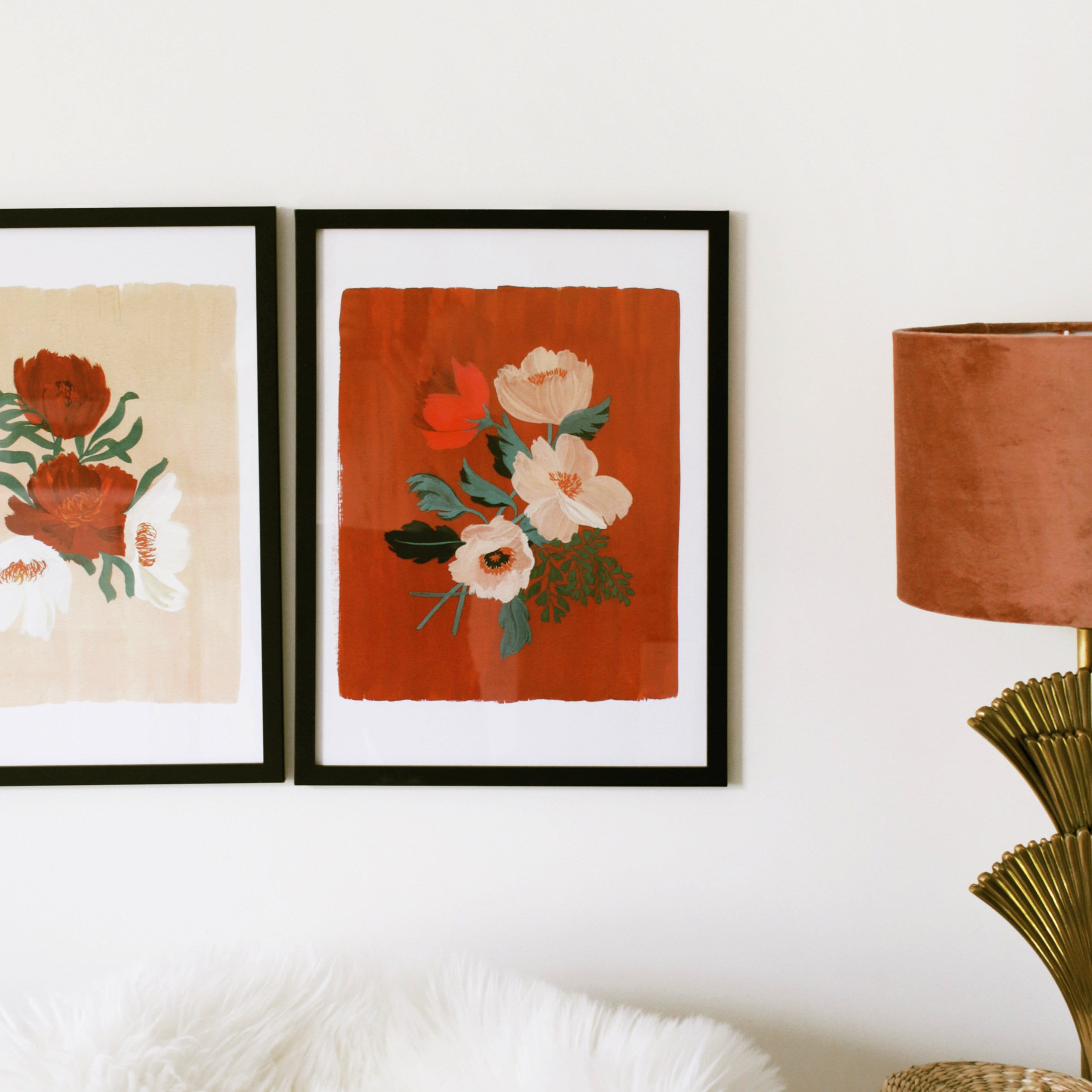 Red Floral Botanical Giclee Print - Anemone