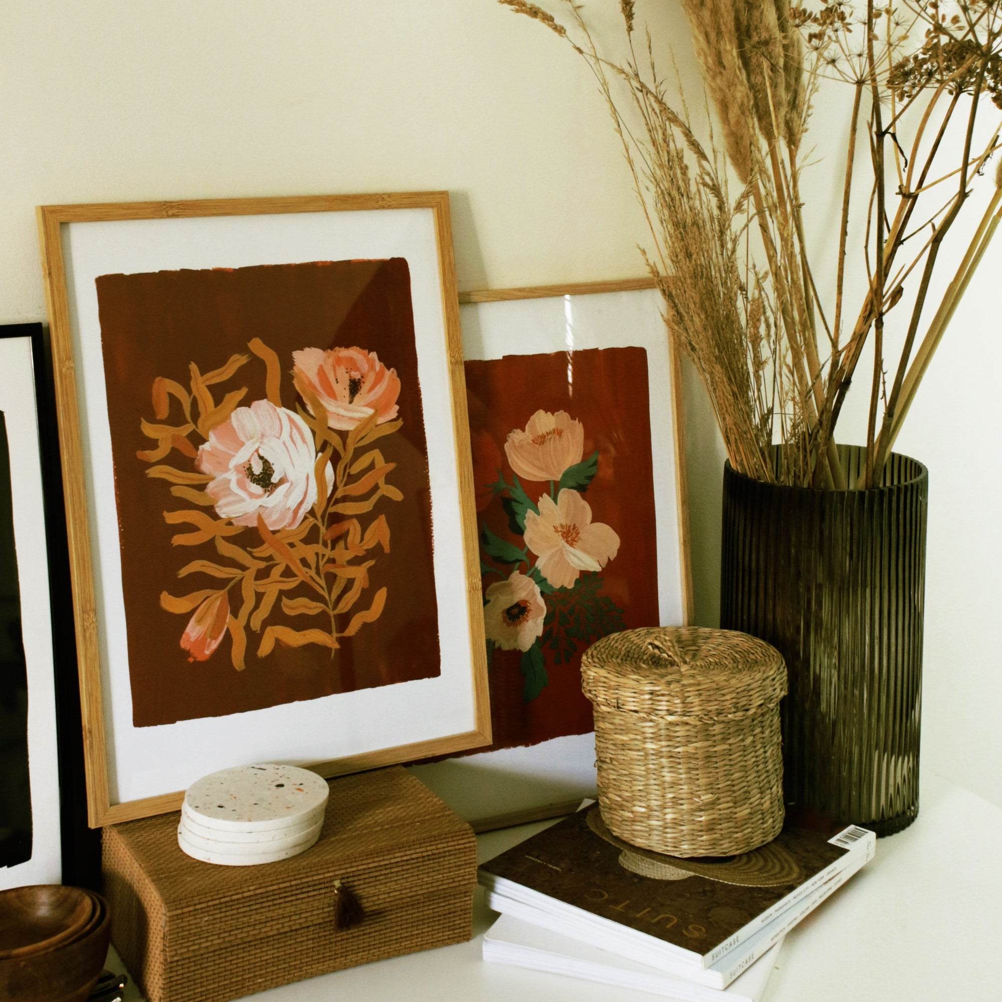 Red Floral Botanical Giclee Print - Anemone