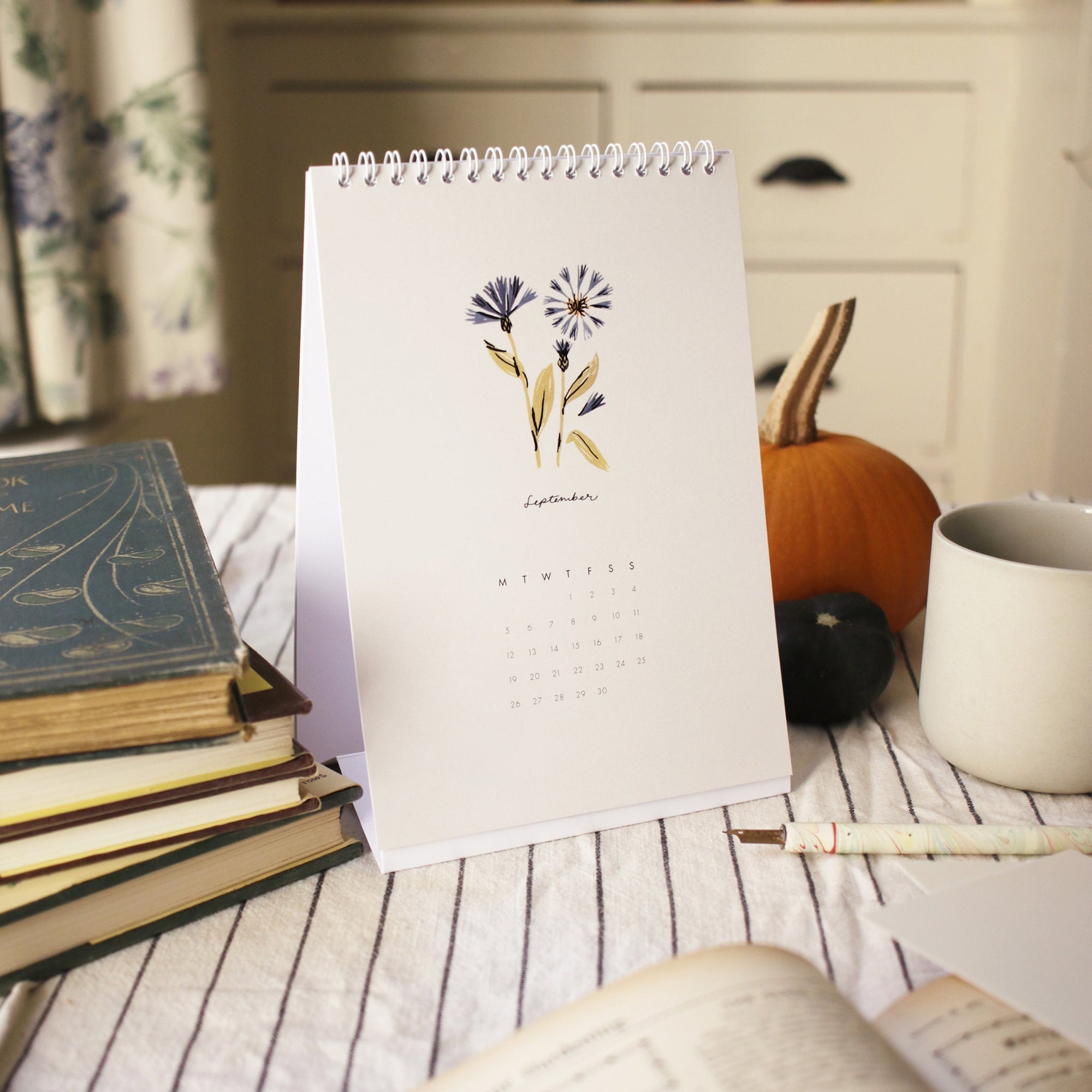 Illustrated Floral Desk Calendar