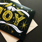 JOY Gold Typography Christmas Card