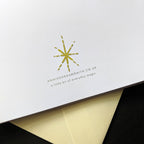 PEACE Gold Typography Christmas Card