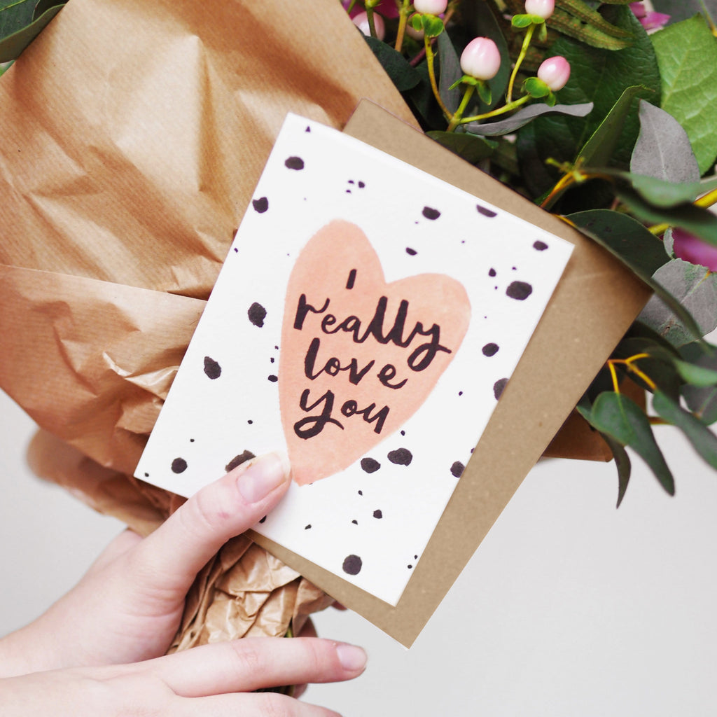 Really Love You Calligraphy Card