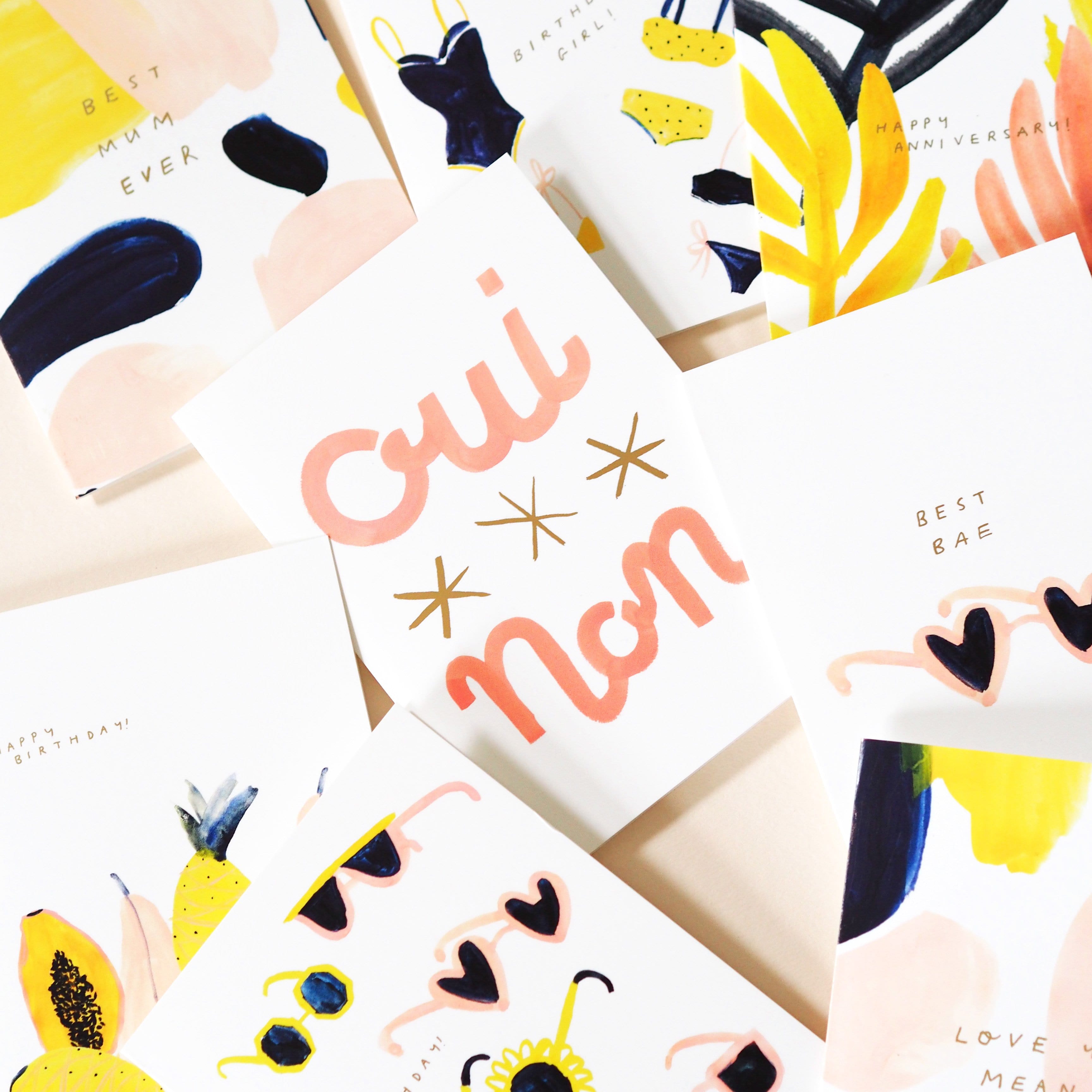 Oui Non French “Just Because” Card