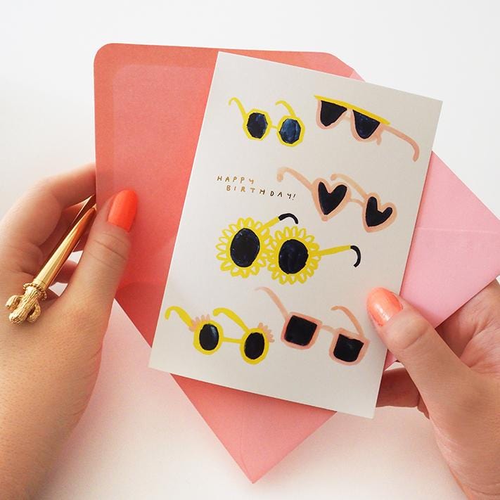 Illustrated Sunglasses Birthday Card