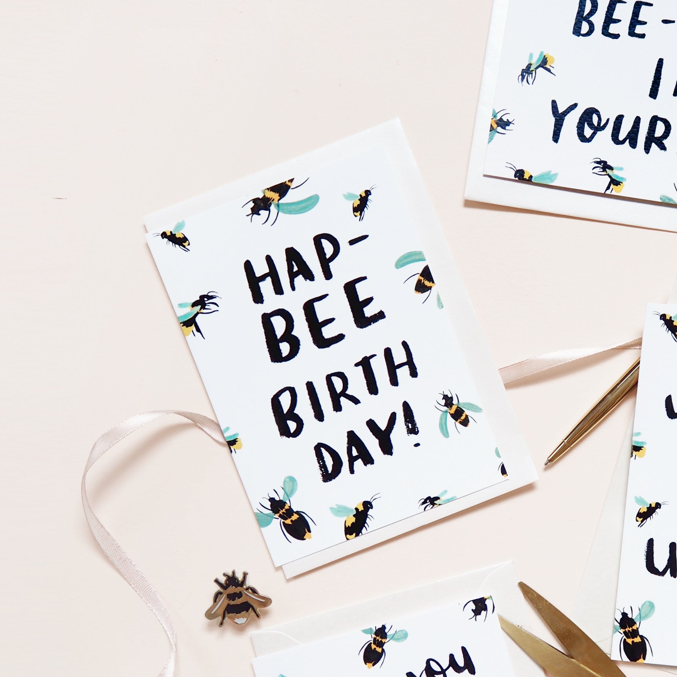 British Bee Birthday Card