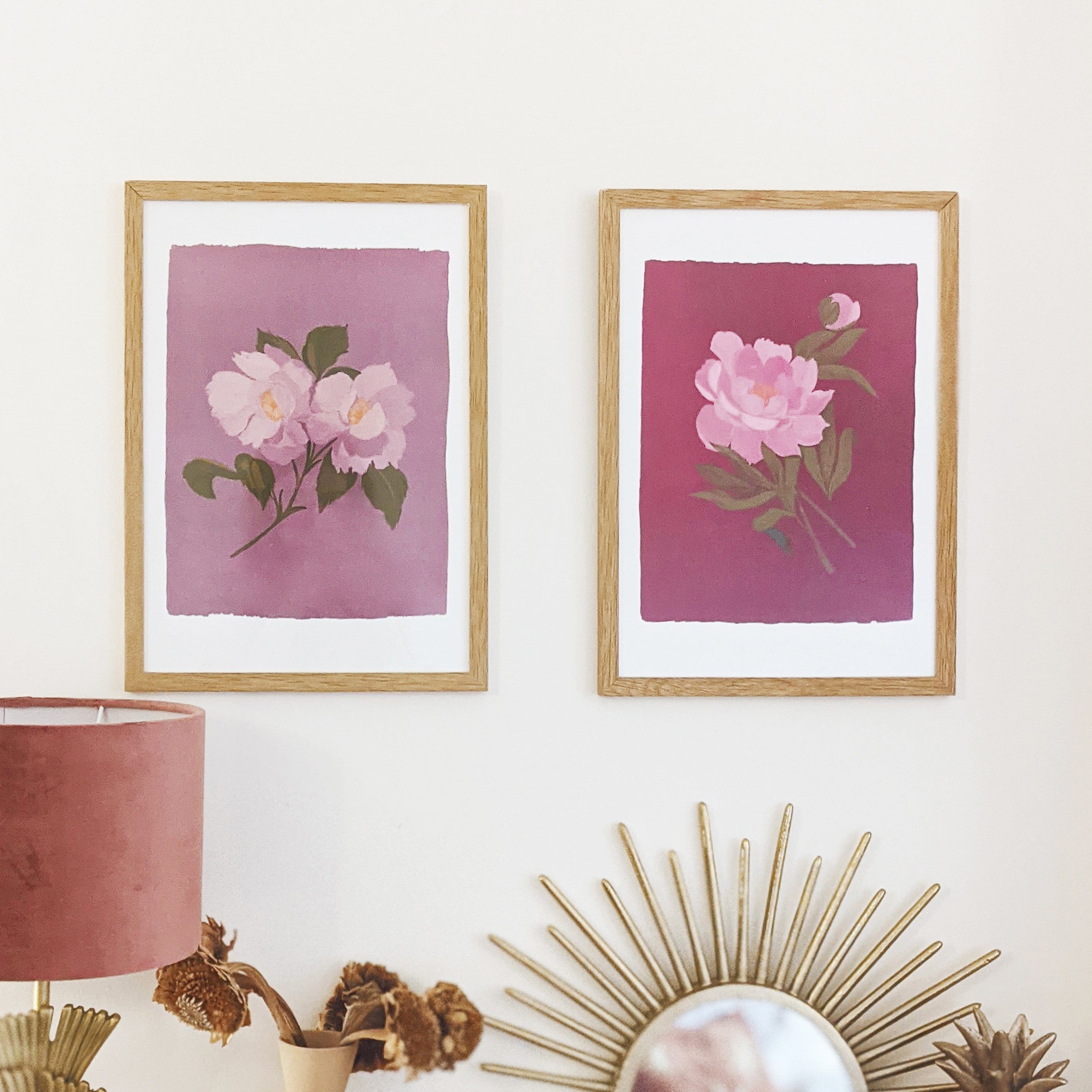 Purple Rose Floral Botanical Art Print