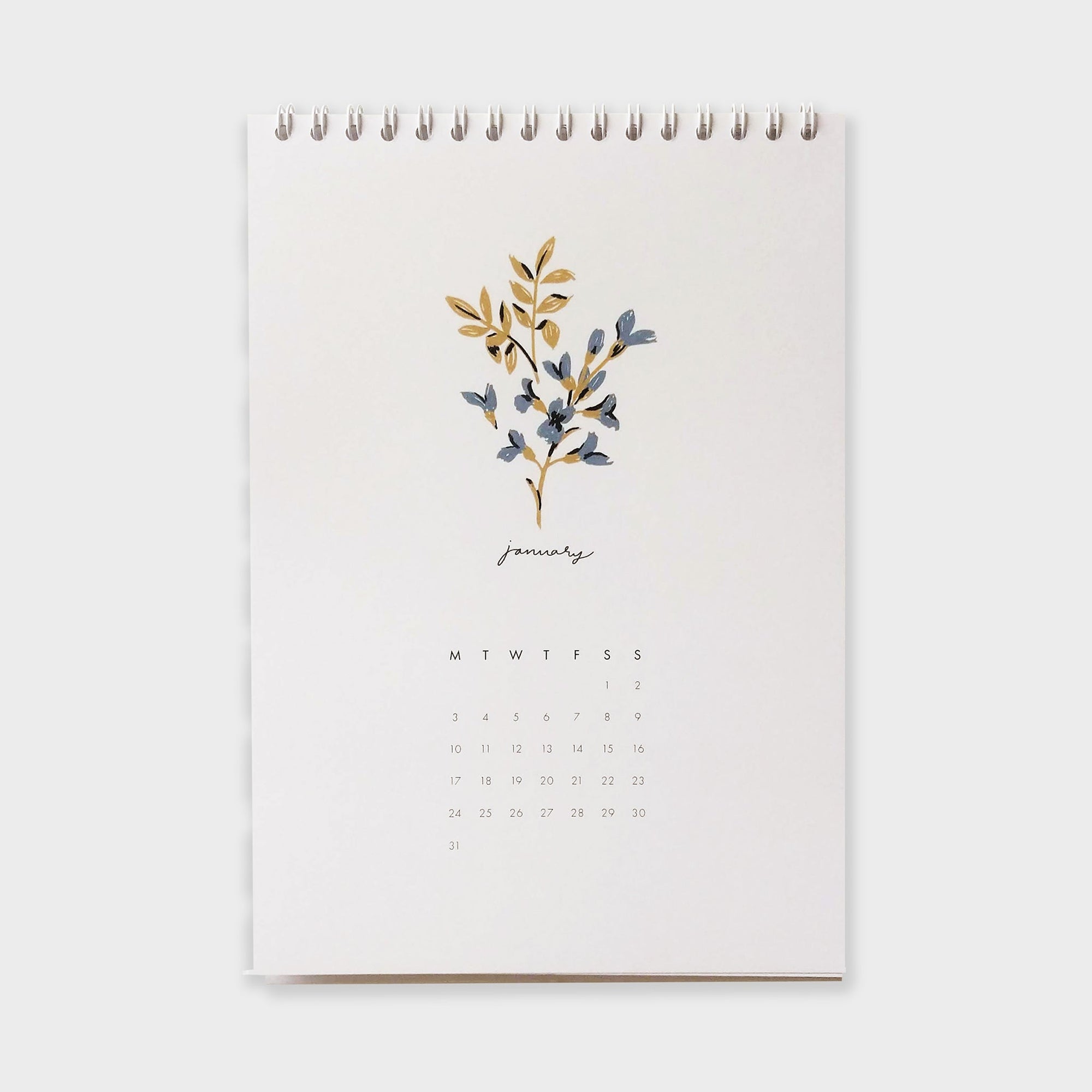 Illustrated Floral Desk Calendar