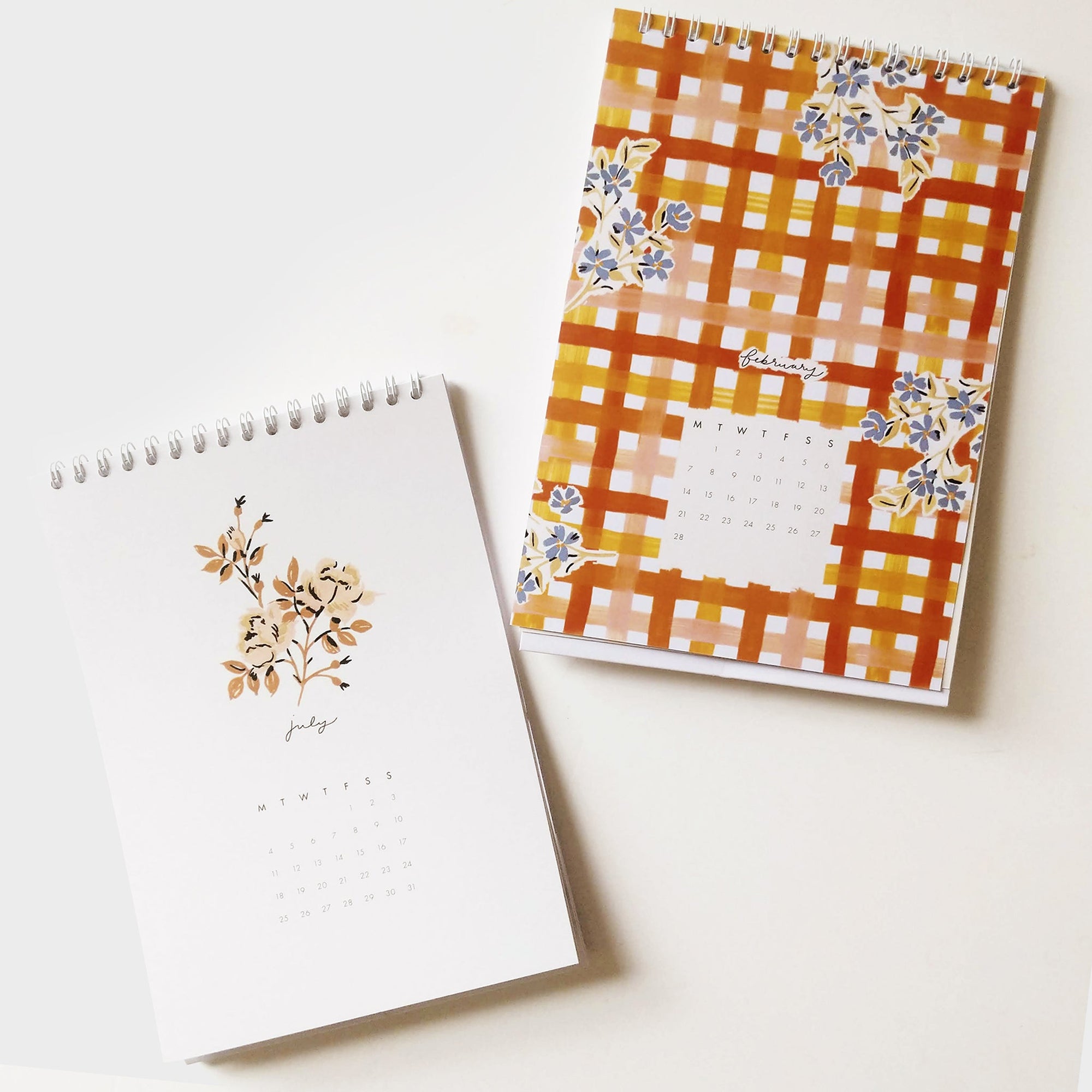 Illustrated Floral Desk Calendar