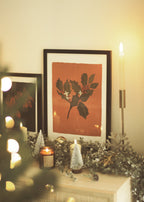Holly Floral Botanical Art Print