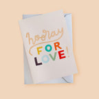Rainbow Lettering Engagement Card