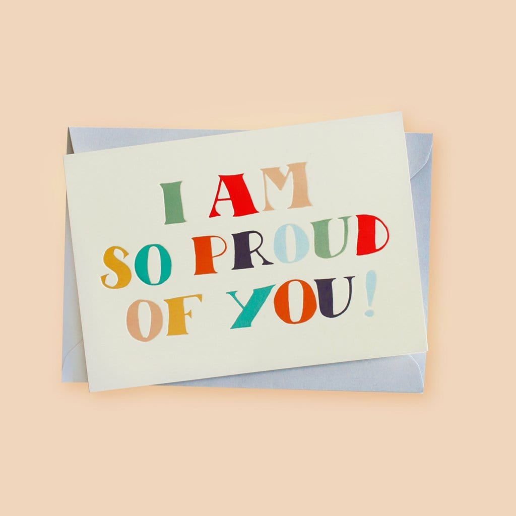 Rainbow Lettering “Proud of You” Card