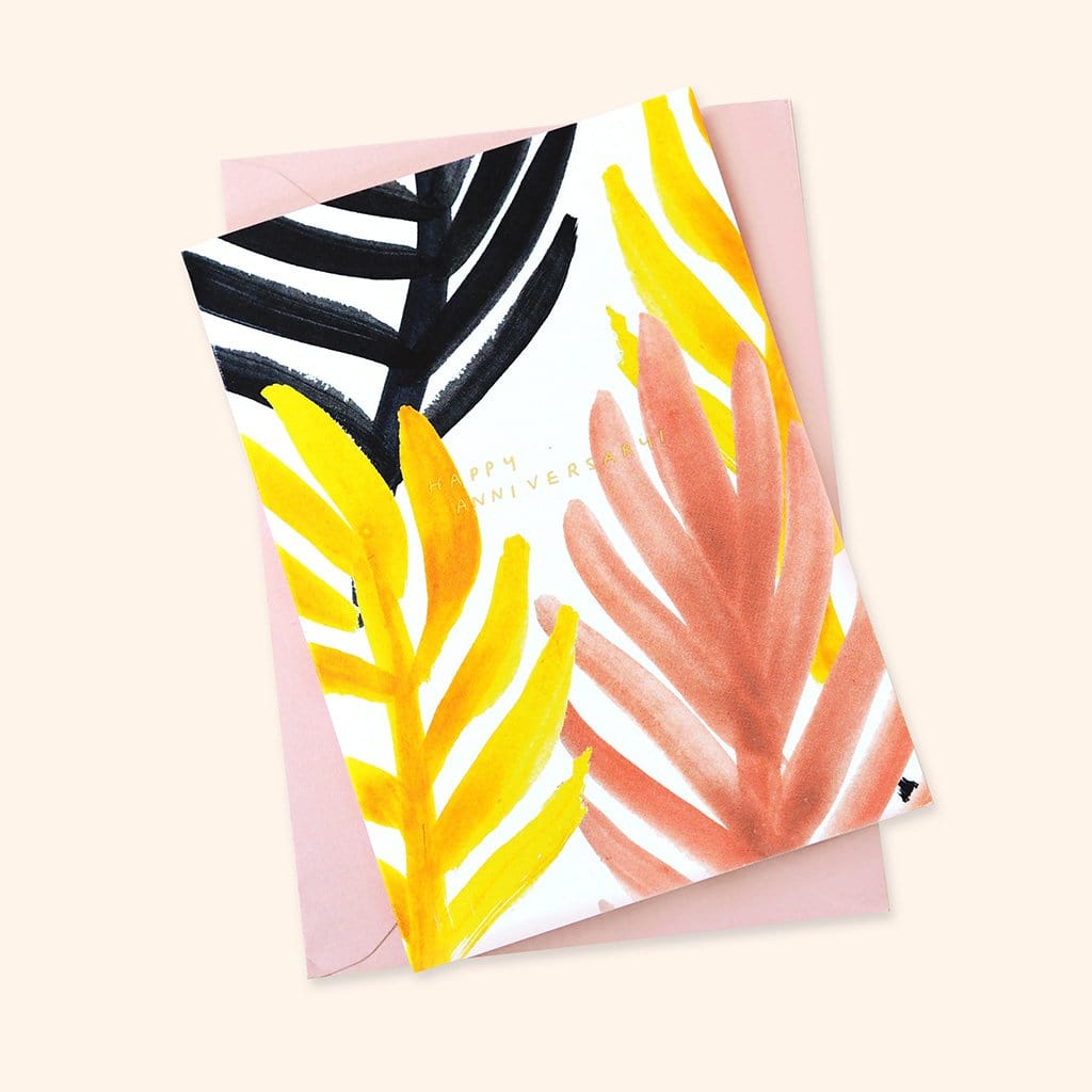 Palm Leaf Happy Anniversary Card