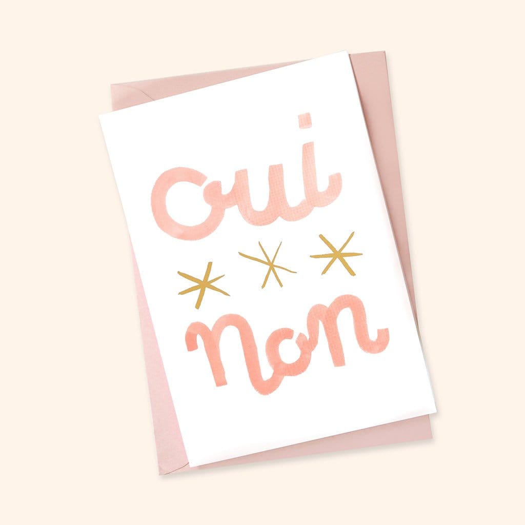 Oui Non French “Just Because” Card