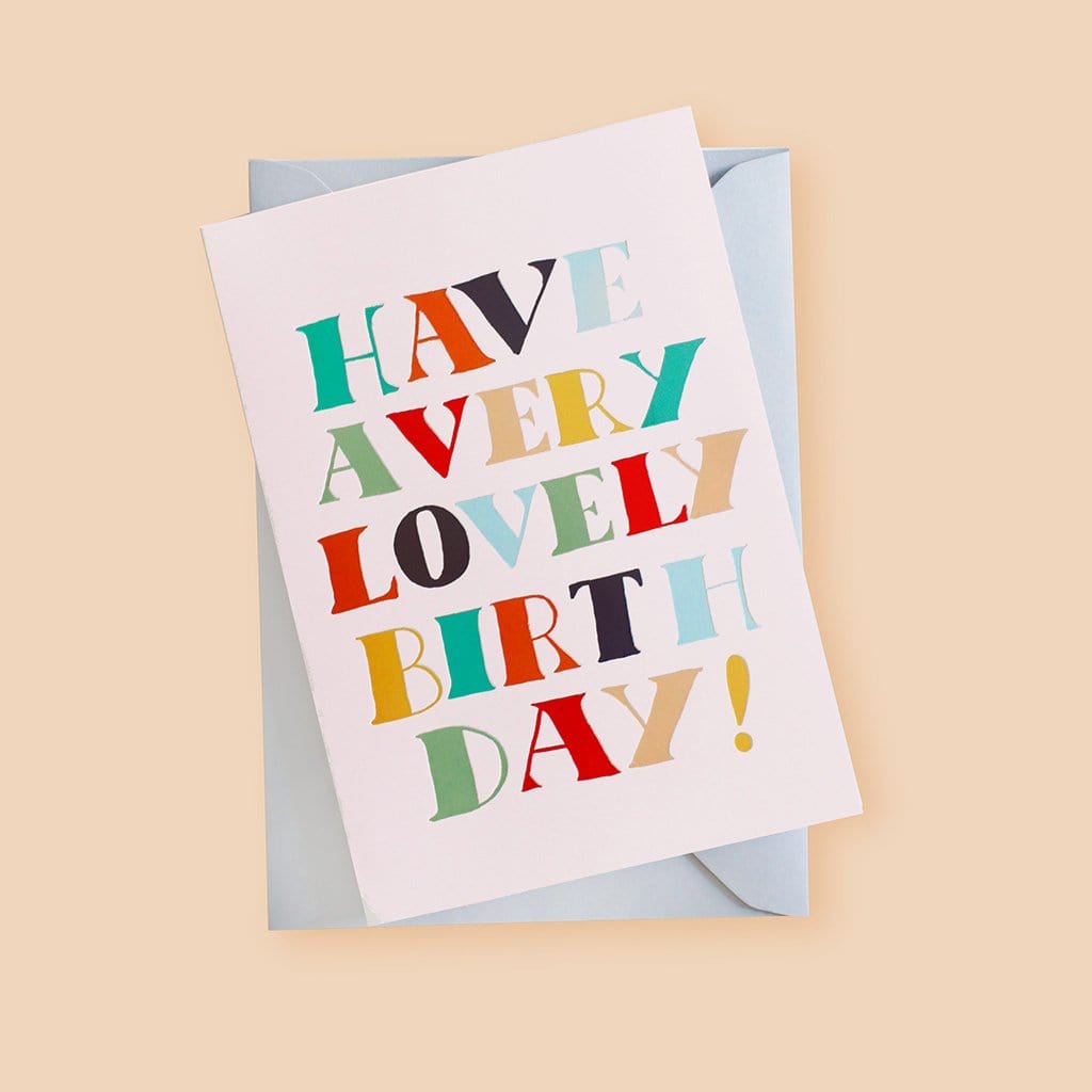 Rainbow Lettering Birthday Card
